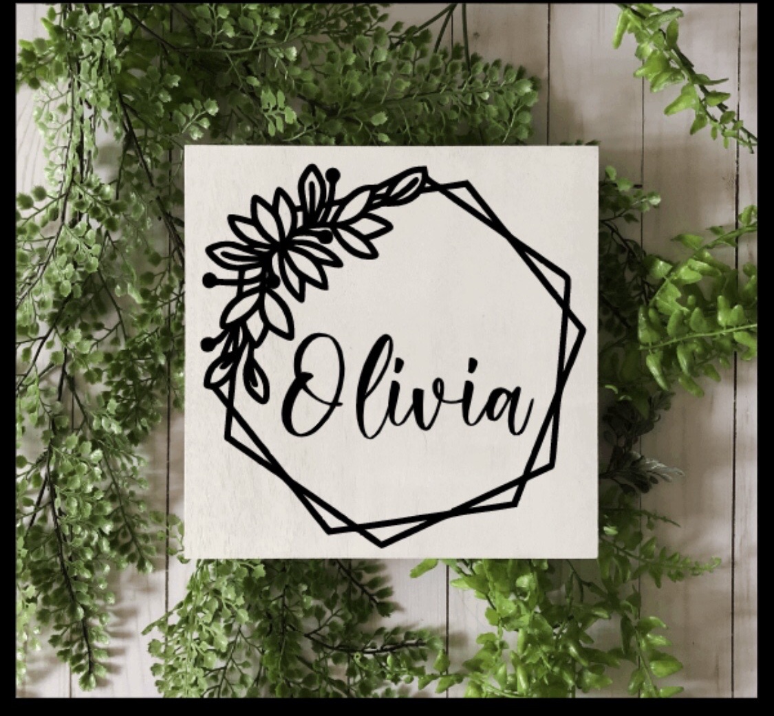 Personalized Floral wreath 