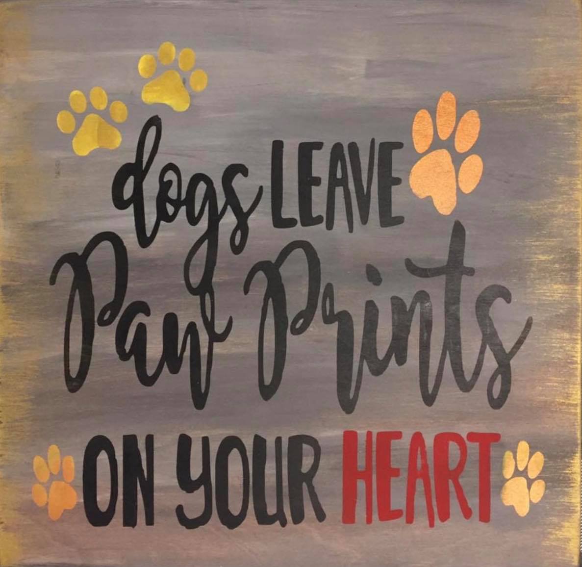 Dogs leave paw 12x12