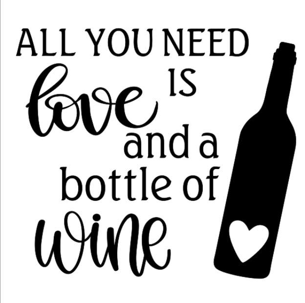 love and wine 12x12