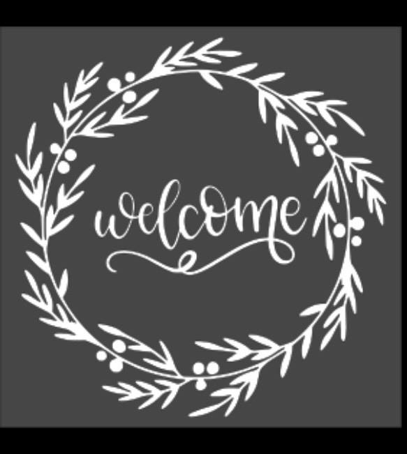 Welcome Wreath 12x12